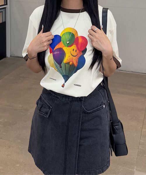 COVERNAT（カバーナット）の「[YOSIGO] バルーンフェスティバルリンガーTシャツ バター（Tシャツ/カットソー・レディース・その他・S/M/L/XL/XS/XXL）」の13枚目の写真
