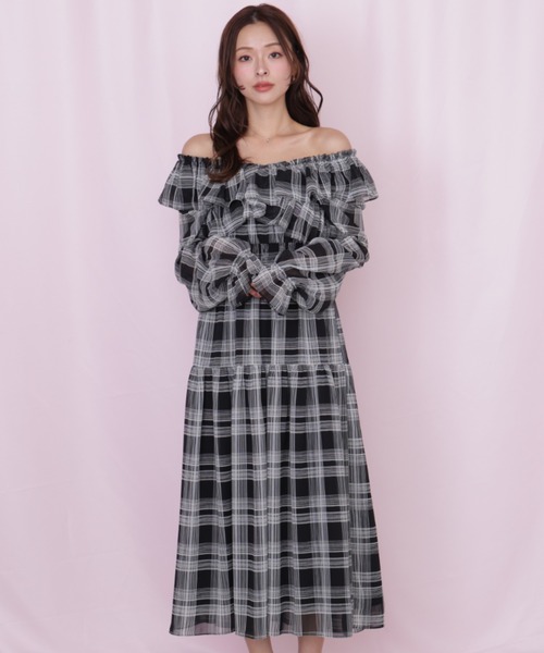 JILL by JILL STUART（ジルバイジルスチュアート）の「クロスフリルワンピース（ワンピース・レディース・ホワイト系その他/ブラック系その他・FREE）」の18枚目の写真