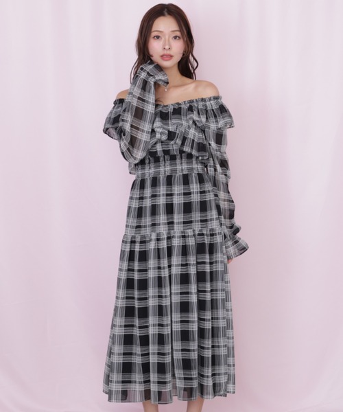 JILL by JILL STUART（ジルバイジルスチュアート）の「クロスフリルワンピース（ワンピース・レディース・ホワイト系その他/ブラック系その他・FREE）」の16枚目の写真