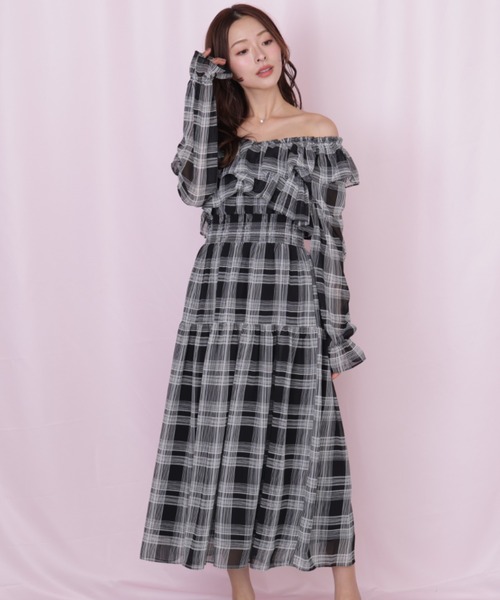 JILL by JILL STUART（ジルバイジルスチュアート）の「クロスフリルワンピース（ワンピース・レディース・ホワイト系その他/ブラック系その他・FREE）」の17枚目の写真