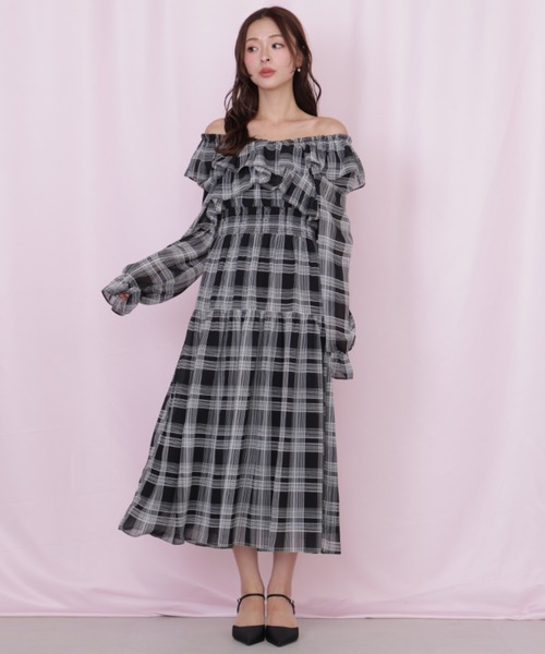 JILL by JILL STUART（ジルバイジルスチュアート）の「クロスフリルワンピース（ワンピース・レディース・ホワイト系その他/ブラック系その他・FREE）」の21枚目の写真
