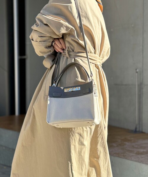 NOLLEY’S（ノーリーズ）の「HINERI　キャンバスコンビS（ショルダーバッグ・レディース・イエロー/ピンク/グレイッシュベージュ/ライトブルー・FREE）」の8枚目の写真