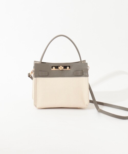 NOLLEY’S（ノーリーズ）の「HINERI　キャンバスコンビS（ショルダーバッグ・レディース・イエロー/ピンク/グレイッシュベージュ/ライトブルー・FREE）」の18枚目の写真