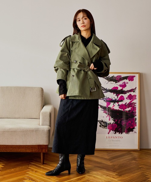 mysty woman（ミスティウーマン）の「襟2WAYカットソー 643323（Tシャツ/カットソー・レディース・グレー/アイボリー/ブラック・FREE）」の9枚目の写真