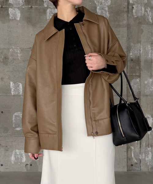 mysty woman（ミスティウーマン）の「襟2WAYカットソー 643323（Tシャツ/カットソー・レディース・グレー/アイボリー/ブラック・FREE）」の17枚目の写真