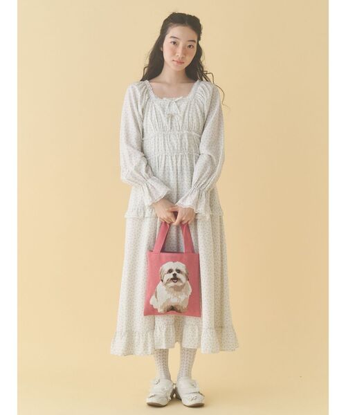 merry jenny（メリージェニー）の「おすわりモコゾウニットbag（ハンドバッグ・レディース・ピンク・FREE）」の8枚目の写真