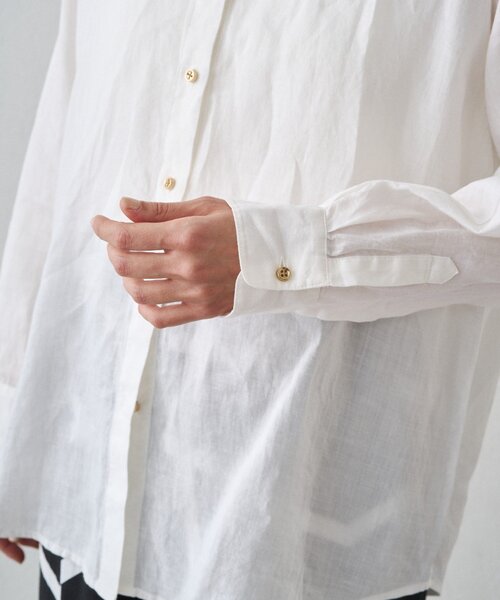 LOUNGEDRESS(ラウンジドレス)の「《累計販売2万枚/名品アイテム》リネンバックタイシャツ(シャツ/ブラウス・レディース・キャメル/グリーン/ネイビー/イエロー/オフホワイト/ブラック/ブルー・FREE)」の22枚目の写真