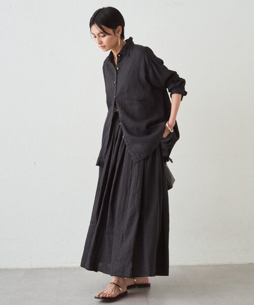 マリっこLoungedress ラウンジドレス バックスリットシャツ Loungedress - ラウンジドレス バックスリットスキッパーシャツの通販