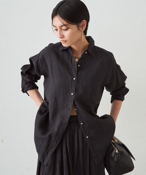 リネンバックタイシャツ（シャツ/ブラウス）｜LOUNGEDRESS（ラウンジ