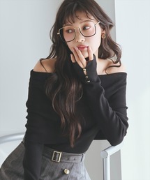 オフショルプルオーバー