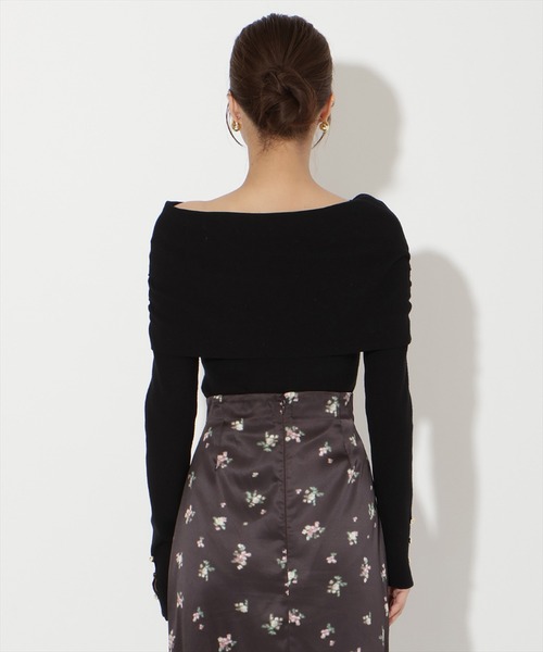 AND COUTURE（アンドクチュール）の「オフショルプルオーバー（ニット/セーター・レディース・ピンク/ブラック/サックスブルー/アイボリー/レッド・FREE）」の19枚目の写真