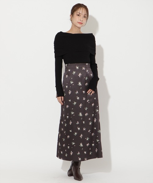 AND COUTURE（アンドクチュール）の「オフショルプルオーバー（ニット/セーター・レディース・ピンク/ブラック/サックスブルー/アイボリー/レッド・FREE）」の17枚目の写真