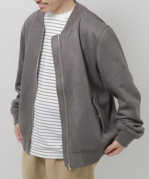 ITEMS URBANRESEARCH（アイテムズ アーバンリサーチ）の「F.S. ジップアップブルゾン（ブルゾン・メンズ・チャコールグレー/ブラウン/ライトベージュ・LARGE/MEDIUM）」の2枚目の写真