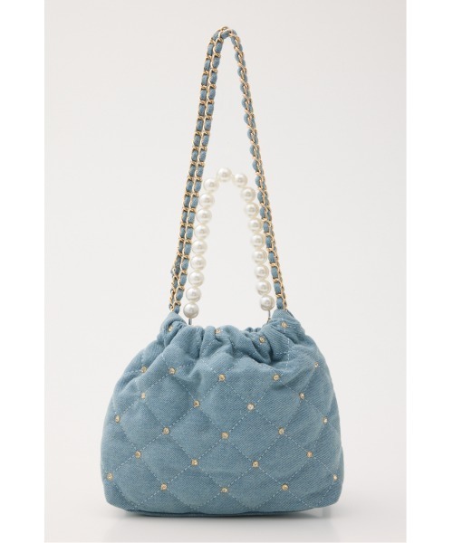 rienda（リエンダ）の「チェーンデコレーションミニバッグ 春服（ショルダーバッグ・レディース・ホワイト/ブラック/レッド/ブルー・FREE）」の12枚目の写真