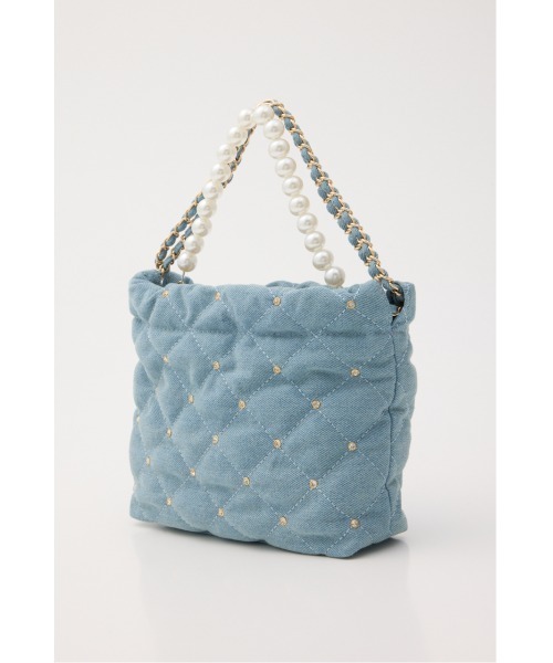 rienda（リエンダ）の「チェーンデコレーションミニバッグ 春服（ショルダーバッグ・レディース・ホワイト/ブラック/レッド/ブルー・FREE）」の14枚目の写真