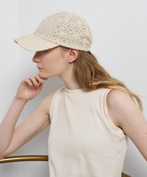 LANVIN en Bleu（ランバンオンブルー）の「レースキャップ（キャップ）」