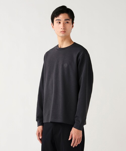 BEAMS HEART(ビームスハート)の「【6/18値下げ】ステッチ ダンボール ロングスリーブ(吸水速乾・毛玉軽減)(Tシャツ/カットソー・メンズ・ネイビー/オフホワイト・M/S/XL/L)」の8枚目の写真