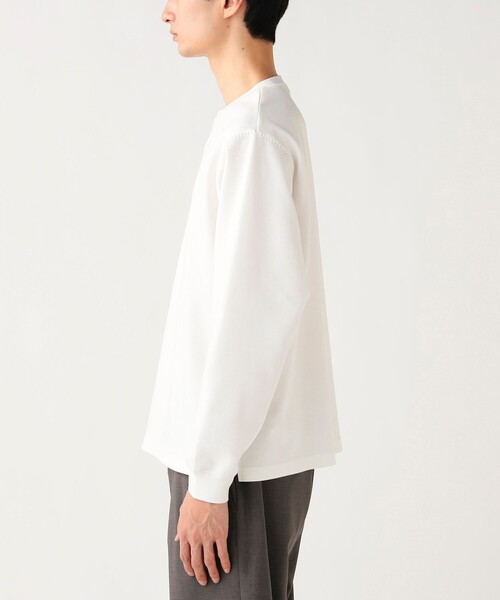 BEAMS HEART(ビームスハート)の「【6/18値下げ】ステッチ ダンボール ロングスリーブ(吸水速乾・毛玉軽減)(Tシャツ/カットソー・メンズ・ネイビー/オフホワイト・M/S/XL/L)」の10枚目の写真