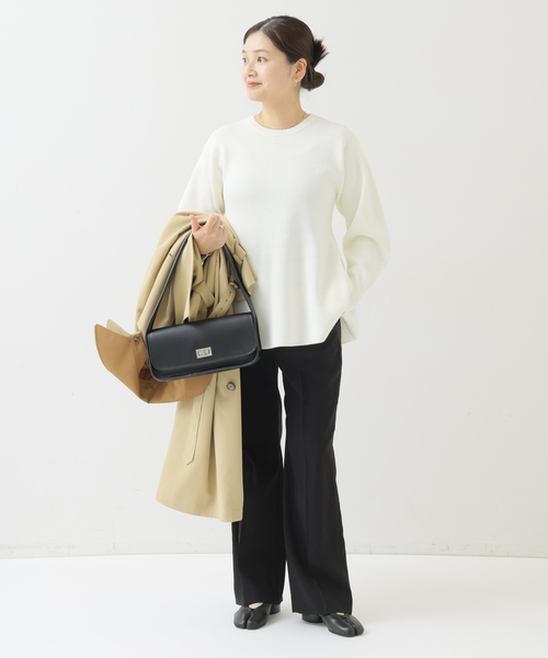 JOURNAL STANDARD(ジャーナルスタンダード)の「ウォッシャブルペプラムプルオーバー(ニット/セーター・レディース・ブラック/ホワイト・FREE)」の10枚目の写真