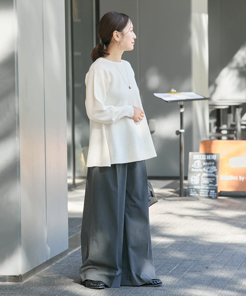 JOURNAL STANDARD(ジャーナルスタンダード)の「ウォッシャブルペプラムプルオーバー(ニット/セーター・レディース・ブラック/ホワイト・FREE)」の11枚目の写真