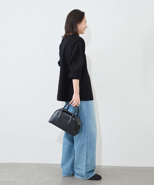 JOURNAL STANDARD(ジャーナルスタンダード)の「ウォッシャブルペプラムプルオーバー(ニット/セーター・レディース・ブラック/ホワイト・FREE)」の12枚目の写真