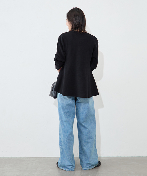 JOURNAL STANDARD(ジャーナルスタンダード)の「ウォッシャブルペプラムプルオーバー(ニット/セーター・レディース・ブラック/ホワイト・FREE)」の13枚目の写真