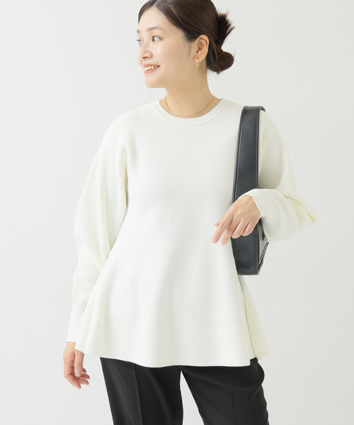 JOURNAL STANDARD(ジャーナルスタンダード)の「ウォッシャブルペプラムプルオーバー(ニット/セーター・レディース・ブラック/ホワイト・FREE)」の19枚目の写真