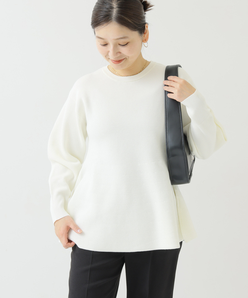 JOURNAL STANDARD(ジャーナルスタンダード)の「ウォッシャブルペプラムプルオーバー(ニット/セーター・レディース・ブラック/ホワイト・FREE)」の20枚目の写真