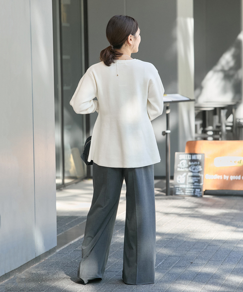 JOURNAL STANDARD(ジャーナルスタンダード)の「ウォッシャブルペプラムプルオーバー(ニット/セーター・レディース・ブラック/ホワイト・FREE)」の22枚目の写真