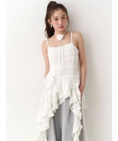 CALNAMUR(カルナムール)の「アシンメトリーヘムワンピース(ワンピース・レディース・ブラック/オフホワイト/イエロー・FREE)」の17枚目の写真