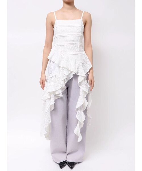 CALNAMUR(カルナムール)の「アシンメトリーヘムワンピース(ワンピース・レディース・ブラック/オフホワイト/イエロー・FREE)」の7枚目の写真