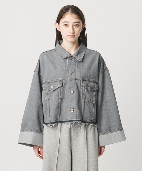 SACRA＞ボリュームスリーブ デニムジャケット GRAY（デニムジャケット