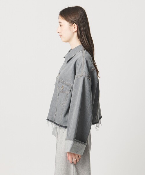 SACRA（サクラ）の「＜SACRA＞ボリュームスリーブ デニムジャケット GRAY（デニムジャケット・レディース・グレー系・38）」の6枚目の写真