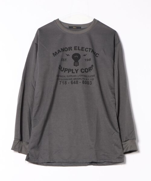 Ritzy(リッツィー)の「オーバーサイズロング T シャツ(Tシャツ/カットソー・レディース・グレー/チャコール・FREE)」の21枚目の写真