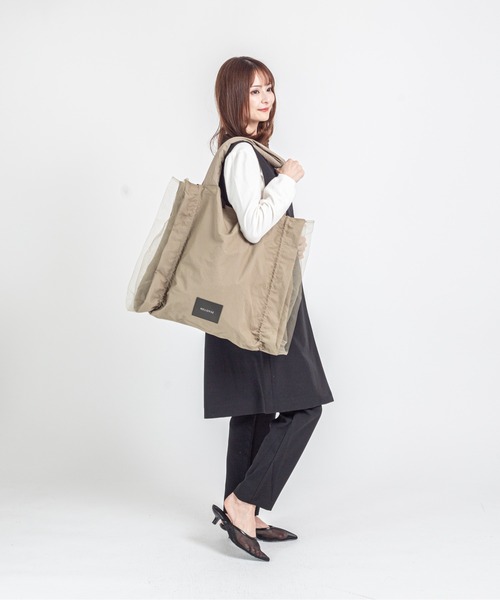 HELOYSE（エロイーズ）の「【HELOYSE/エロイーズ】チュールトートバッグ　candy tulle tote（トートバッグ・レディース・ブラック/ベージュ・FREE）」の22枚目の写真