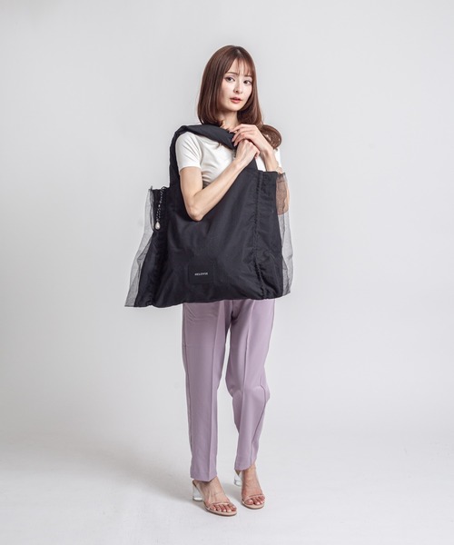 HELOYSE（エロイーズ）の「【HELOYSE/エロイーズ】チュールトートバッグ　candy tulle tote（トートバッグ・レディース・ブラック/ベージュ・FREE）」の11枚目の写真