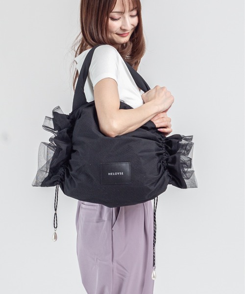 HELOYSE（エロイーズ）の「【HELOYSE/エロイーズ】チュールトートバッグ　candy tulle tote（トートバッグ・レディース・ブラック/ベージュ・FREE）」の15枚目の写真