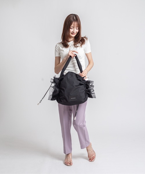 HELOYSE（エロイーズ）の「【HELOYSE/エロイーズ】チュールトートバッグ　candy tulle tote（トートバッグ・レディース・ブラック/ベージュ・FREE）」の19枚目の写真