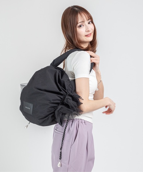 HELOYSE（エロイーズ）の「【HELOYSE/エロイーズ】チュールトートバッグ　candy tulle tote（トートバッグ・レディース・ブラック/ベージュ・FREE）」の16枚目の写真