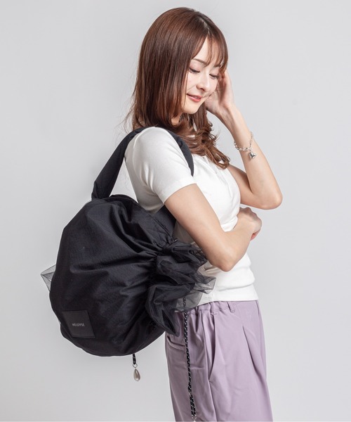 HELOYSE（エロイーズ）の「【HELOYSE/エロイーズ】チュールトートバッグ　candy tulle tote（トートバッグ・レディース・ブラック/ベージュ・FREE）」の17枚目の写真