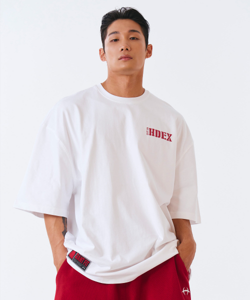HDEX(エイチデックス)の「コアスモールロゴジャイアントフィットショートスリーブ(ホワイト)(Tシャツ/カットソー・メンズ・ホワイト・LARGE/X-LARGE/2XL/3XL/MEDIUM)」の1枚目の写真