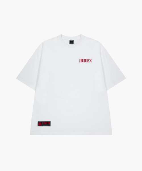 HDEX(エイチデックス)の「コアスモールロゴジャイアントフィットショートスリーブ(ホワイト)(Tシャツ/カットソー・メンズ・ホワイト・LARGE/X-LARGE/2XL/3XL/MEDIUM)」の2枚目の写真