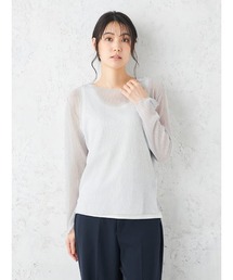 Emilyan ラメクレープジャージー長袖カットソー