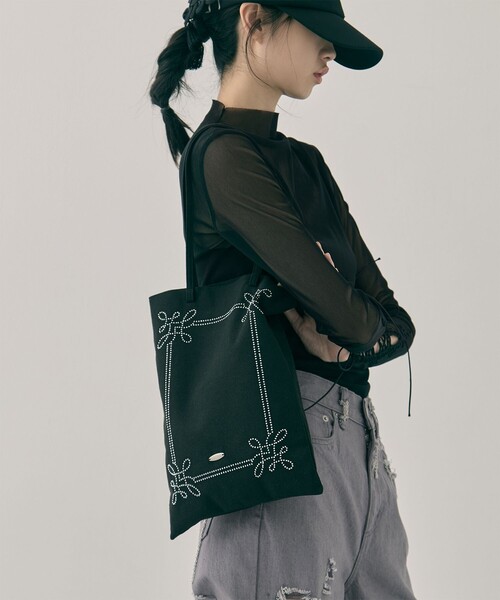 tamimoon　tanakadaisukeコラボ　トートバッグ black RIKU tamimoon tanakadaisukeコラボ トートバッグ black RIKU: ファッション
