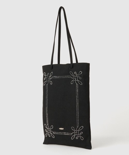 tanakadaisuke(タナカダイスケ)の「【tanakadaisuke/タナカダイスケ】Rhinestone frame tote bag/ラインストーンフレームトートバッグ(トートバッグ・レディース・ブラック/グレー・FREE)」の11枚目の写真
