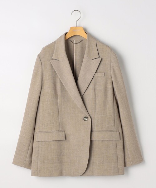 NOLLEY’S Sophi（ノーリーズソフィ）の「ウォッシャブルリネンライクオーバージャケット（テーラードジャケット・レディース・ブラック/ベージュ・38/36）」の19枚目の写真