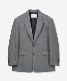 TNGT（ティーエヌジーティー）の「W Tollegno Structure Wool Jacket (Mid Grey) TNJA6E103G2（テーラードジャケット）」