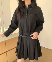 Siel（シエル）の「ベルト付きシャツワンピ（シャツワンピース）」