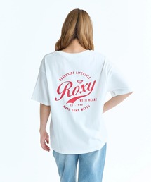ROXY ウィメンズ ROXY WITH HEART S/S TEE半袖Tシャツ ドロップショルダー【2026年春夏モデル】/バックプリント