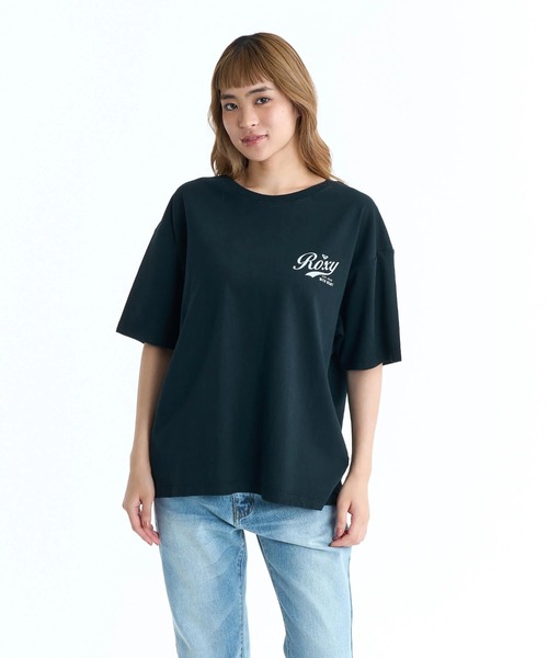 ROXY(ロキシー)の「ROXY ウィメンズ ROXY WITH HEART S/S TEE半袖Tシャツ ドロップショルダー【2026年春夏モデル】/バックプリント(Tシャツ/カットソー・レディース・ナチュラル/グレー/ブラック・LARGE/MEDIUM/SMALL)」の7枚目の写真
